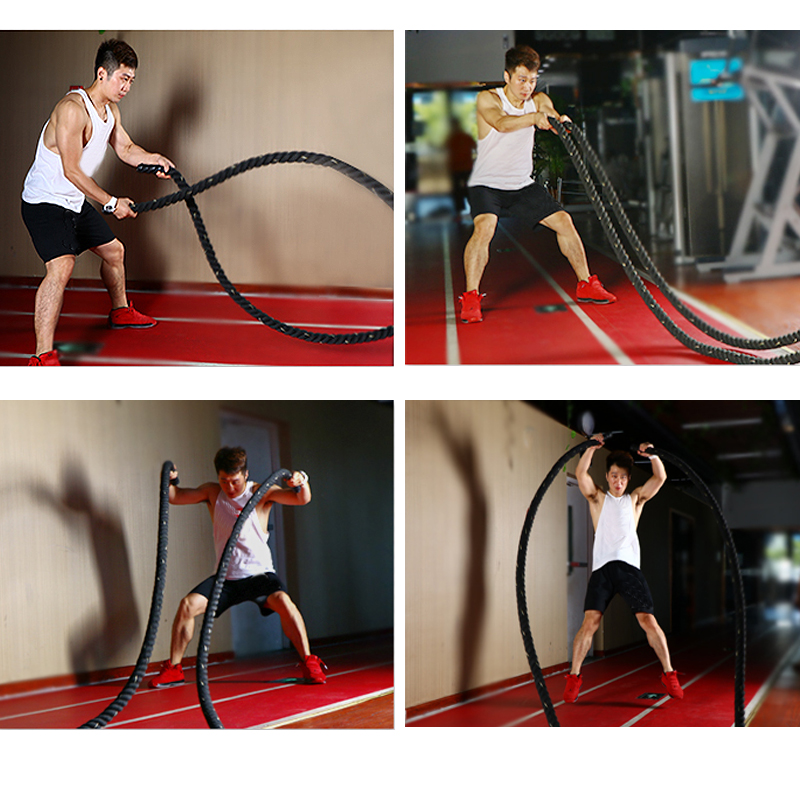 Crossfit No Equipment - Cuerdas de batalla profesionales de 9M/12M/15M,